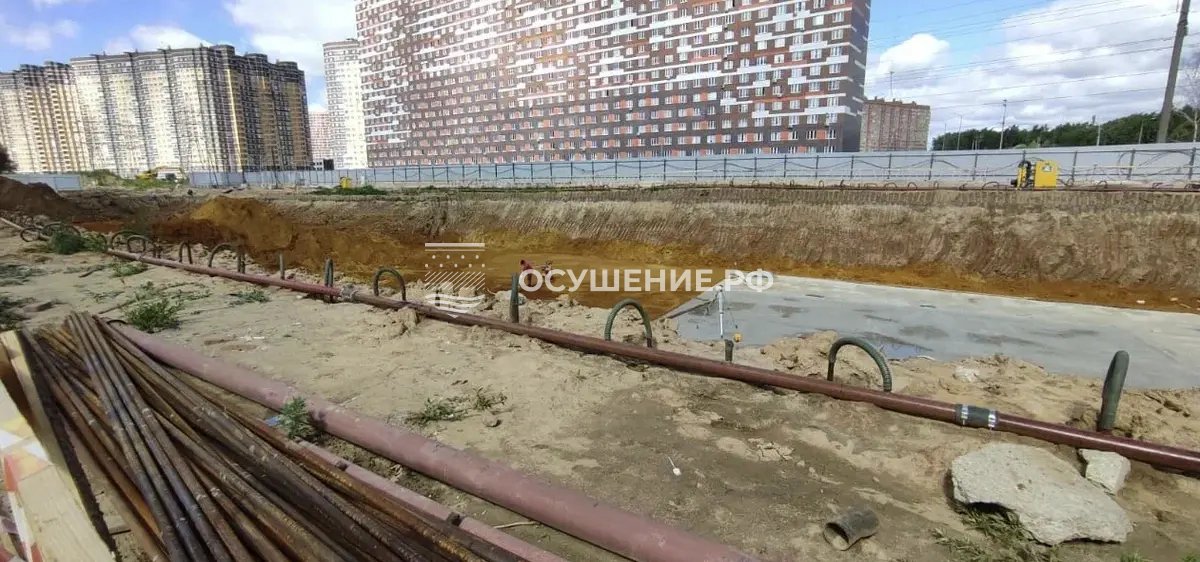 Водопонижение грунтовых вод в условиях высокого подземного давления
