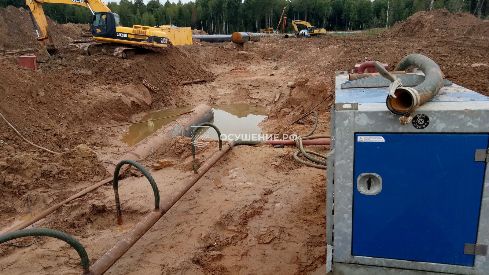 Водопонижение иглофильтрами: Переустройство магистрального газопровода «Ухта-Торжок»