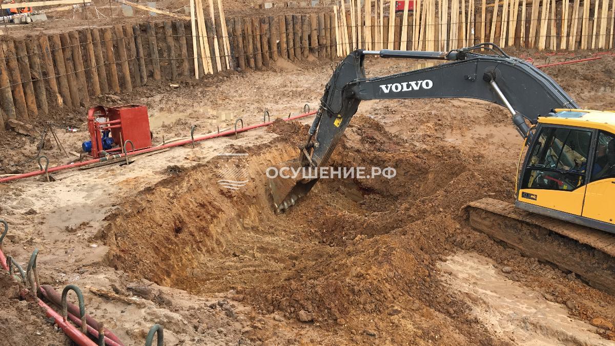 Водопонижение в глинистых грунтах